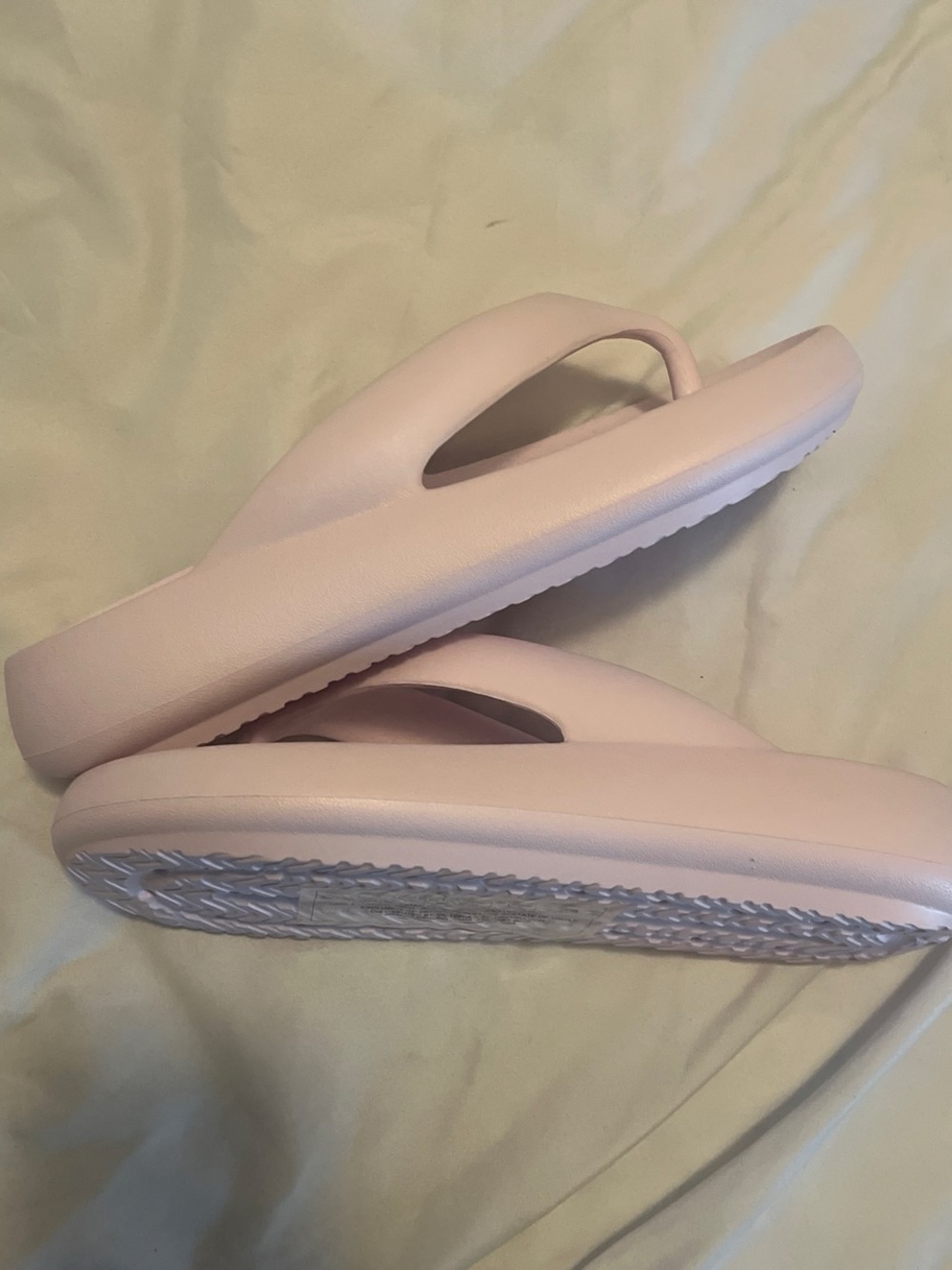 Pale Pink Bubble-Pattern Slide Sandals - Picture 3 of 3
